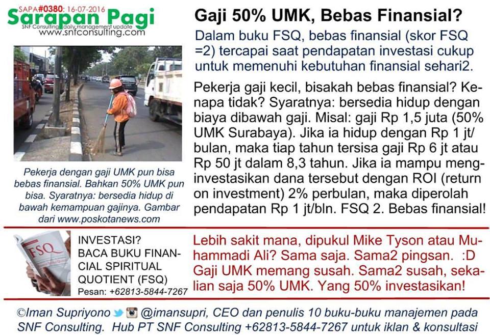 Gaji 50% UMK, Bebas Finansial? - SNF Consulting