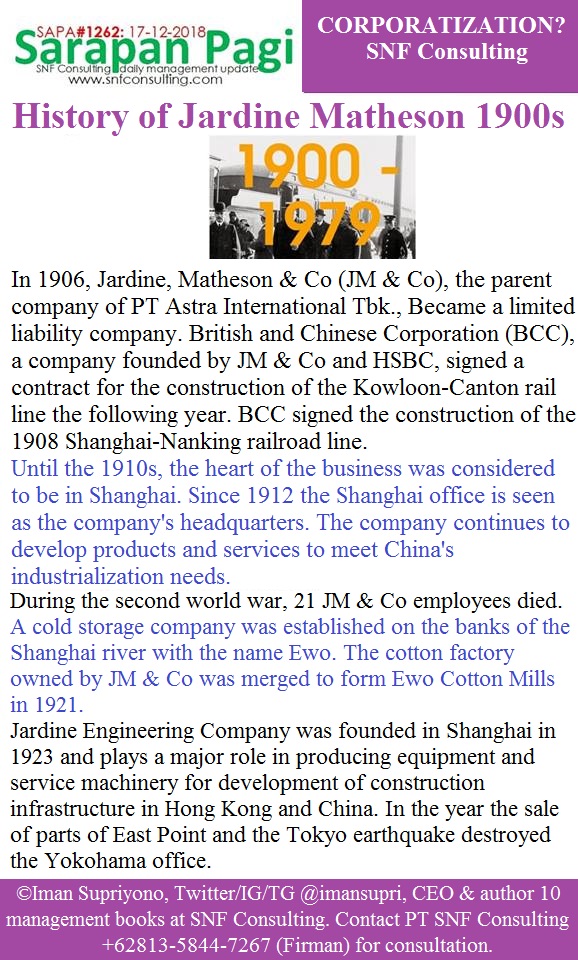 History of Jardine Matheson 1900s - SNF Consulting